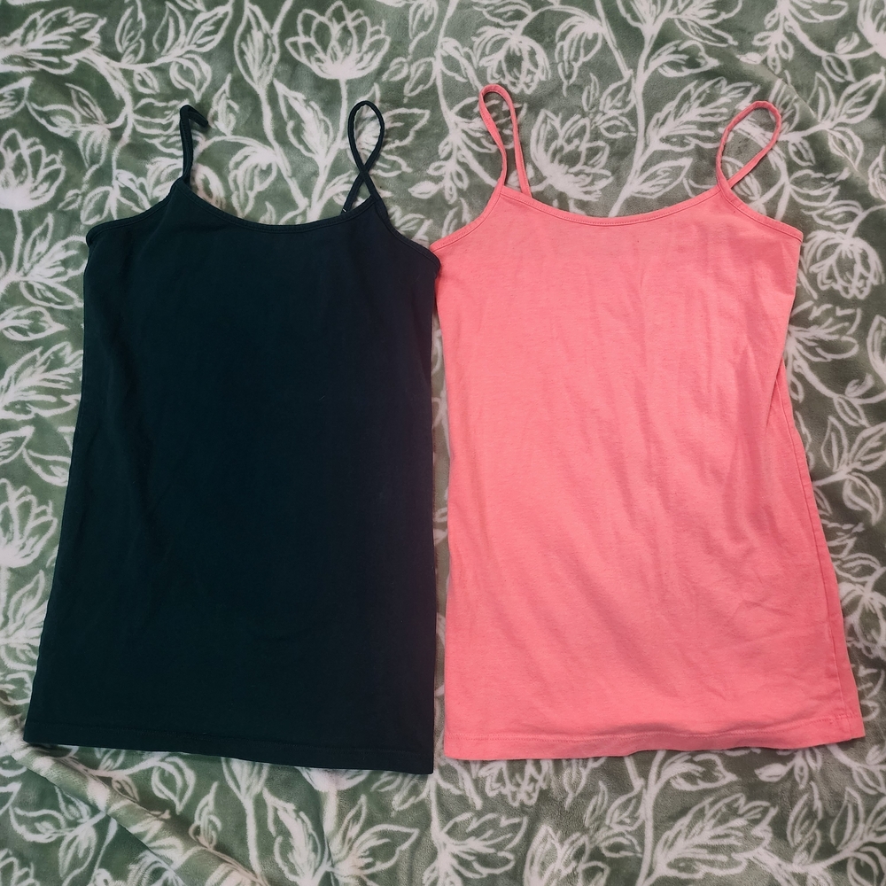 No Boundaries Green and Pink Camisoles